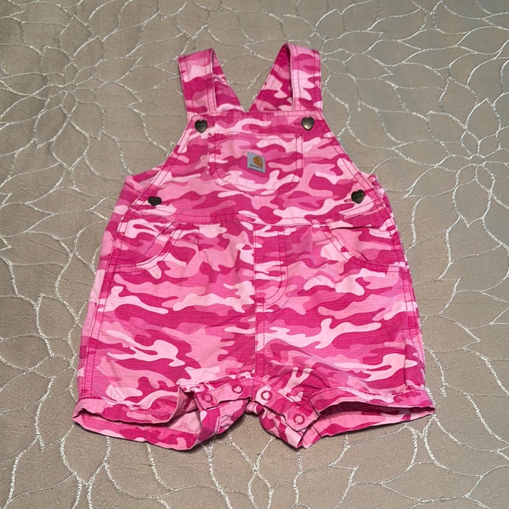 Carhartt Pink Camouflage Toddler Overalls